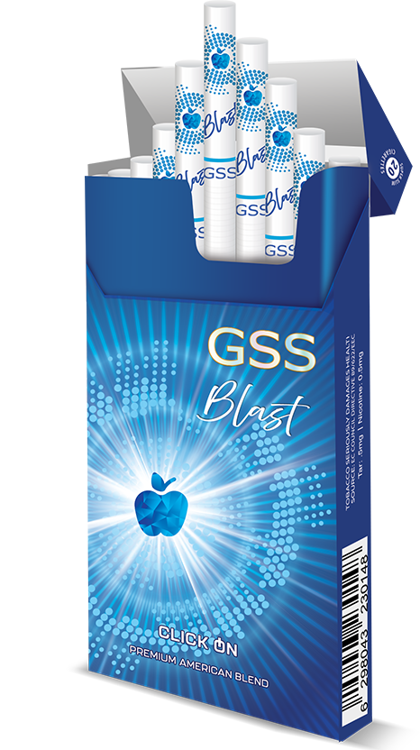 GSS Super Slim Single Capsule Smart Change Apple Mint cigarettes retail packaging