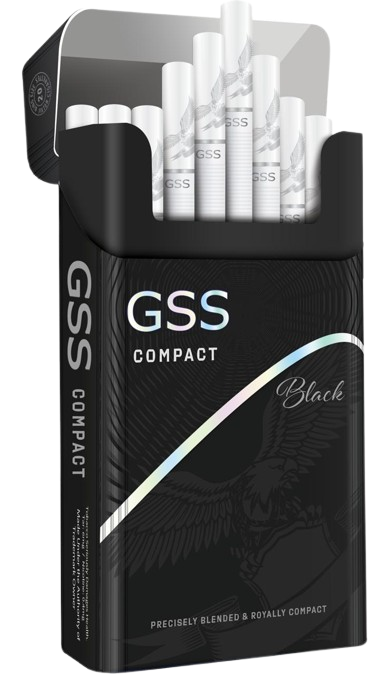 GSS Queen Size Compact Black cigarettes retail packaging