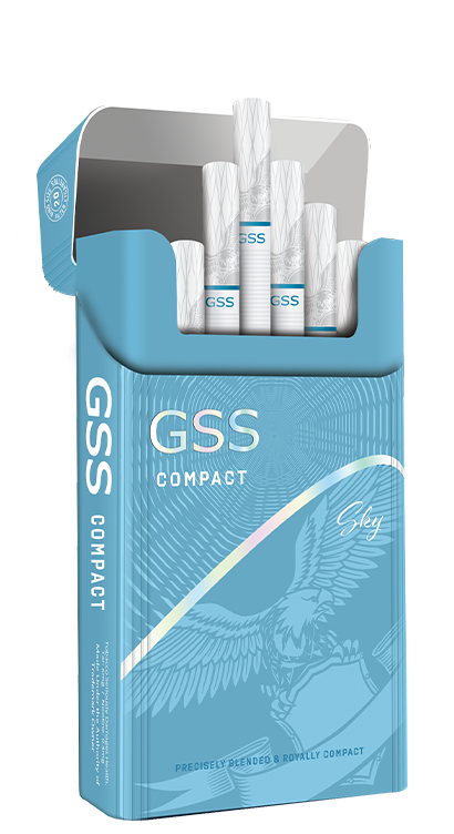 GSS Compact Queen Size Sky cigarettes retail packaging