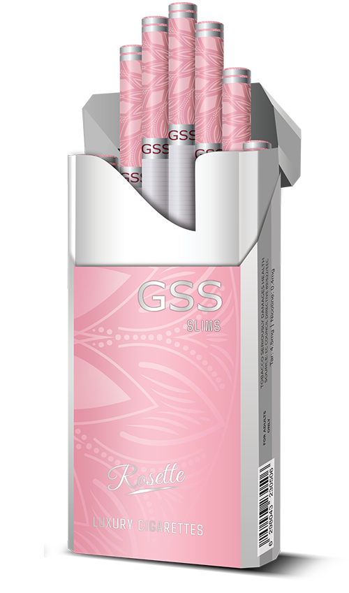 GSS Super Slim Rosette cigarettes retail packaging